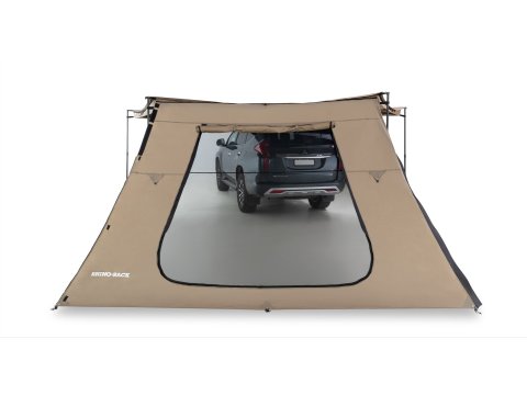 Paroi latérale trapézoïdale avec porte pour auvent Batwing Rhinorack