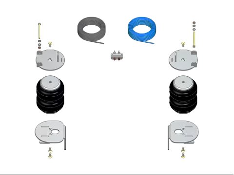 Kit boudins pneumatiques renfort lames MAD Air Master Basic pour Toyota Hilux Vigo 2005 à 2015