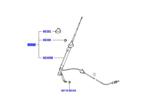 Antenne radio manuelle Land Cruiser HZJ7 GRJ7 2009-2023