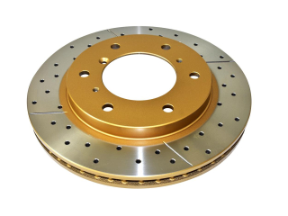 Disque frein avant rainuré percé DBA Mitsubishi Pajero 3