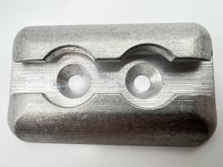 Plaquette double ancrage Aero aluminium brut