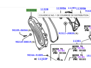 Carter plastique de distribution HDJ100