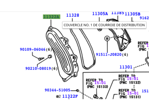 Carter plastique de distribution HDJ100