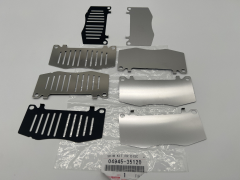 Kit de cales anti grincement / antibruit plaquettes de frein avant KDJ12 KDJ15 Hilux