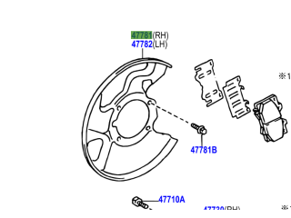 Flasque disque de frein avant droite HDJ100