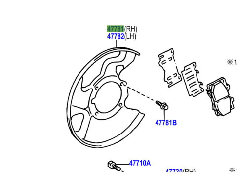 Flasque disque de frein avant droite HDJ100