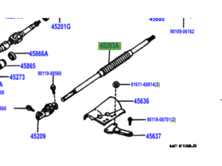 Arbre intermédiaire de colonne de direction HDJ80
