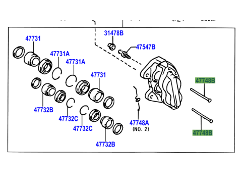 Goupille avec trou guidage plaquette de frein avant