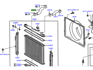 Durite inférieure radiateur de refroidissement KDJ90 KDJ95
