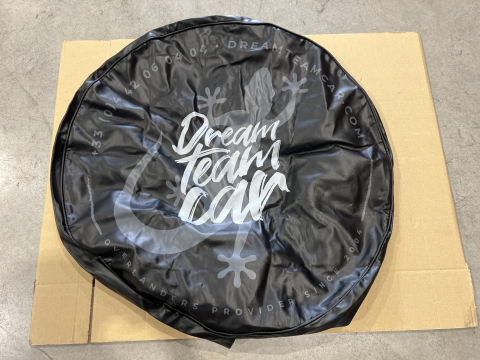 Cache couvre roue noir logo Dream Team Car Ø80 cm pour pneu en 265/70x17
