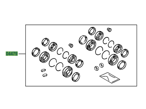 Kit de joints étriers de frein avant HDJ100