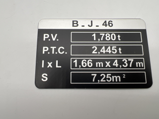 PLAQUE DE TARE BJ46