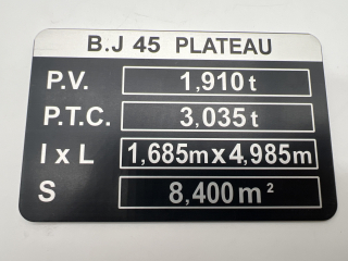 PLAQUE DE TARE BJ45