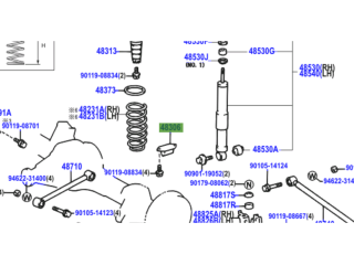 Butée de pont arrière HDJ100 fixée sous le châssis
