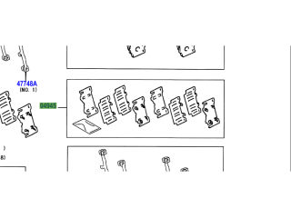 Kit de cales anti grincement / antibruit plaquettes de frein avant HDJ100