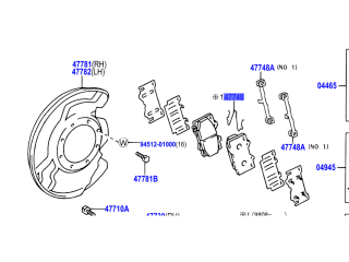 Ressort anti vibration de plaquette de frein avant HDJ100