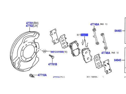 Ressort anti vibration de plaquette de frein avant HDJ100