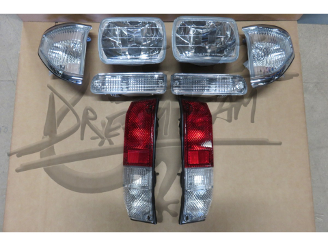 Pack complet feux cristal Land Cruiser KZJ7 LJ7 phares carrés