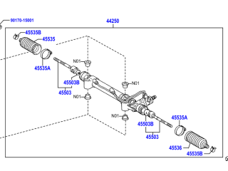Crémaillère de direction pour FJ Cruiser avant 08/2009