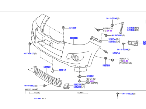 Pare chocs avant Hilux Vigo 2012-2015 - Avec trous pour montage élargisseurs d'aile