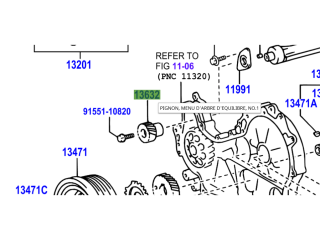 Pignon No1 d'arbre d'équilibrage KZJ KDJ