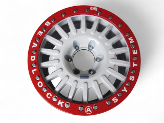 Jante alu Braid Winrace beadlock Blanche 8x16 6x139 7 ET0 KDJ12 KDJ15 Hilux Vigo Revo