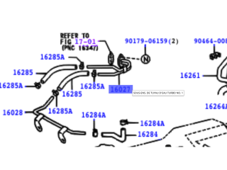 Conduite rigide refroidissement turbo sur turbo HDJ100 08/2002+