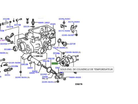Couvercle temporisateur surcaleur de pompe à injection 2LT2