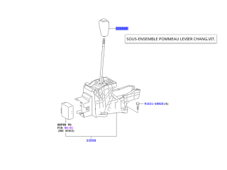 Pommeau de levier boite de vitesses automatique KDJ15