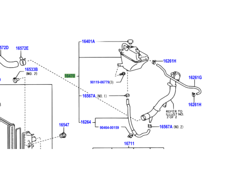 Vase d'expansion liquide de refroidissement KDJ12 166cv 173cv