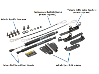 Tailgate assist Ford Ranger 2012-2019 - double vérins d'assistance de ridelle