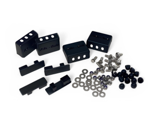 Pieds pour barres de toit transversales 60 mm en noir Alu-Cab