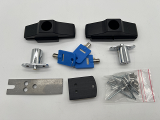 Set de 2 verrous anti effraction porte fourgon Fiat Ducato - 4 Clefs - Anodisage noir