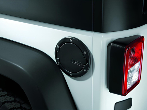 Trappe à carburant en aluminium noir satiné pour Jeep Wrangler JK
