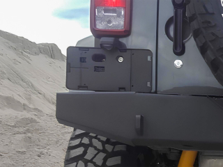 Support de plaque immatriculation format US pour Jeep Wrangler JK