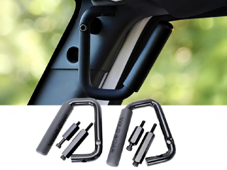 Poignée de maintien sur montant de pare brise pour Jeep Wrangler JK - la paire