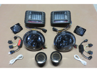 Pack feux complet cristal leds fumé pour Jeep Wrangler JK