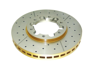 Disque frein avant rainuré percé DBA Nissan Patrol GR Y61