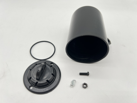 Support de manomètre orientable - PVC noir - Ø52mm
