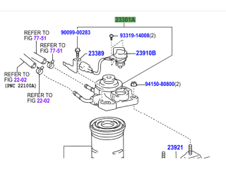Support filtre gasoil avec emplacement réchauffeur KDJ120 KDJ125