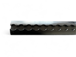 Rail arrimage Aero semi circulaire aluminium anodise noir 2000mm