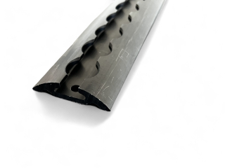 Rail arrimage Aero semi circulaire aluminium anodise noir 1000mm