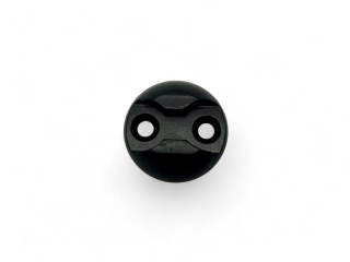 Plaquette simple ancrage Aero aluminium anodise noir
