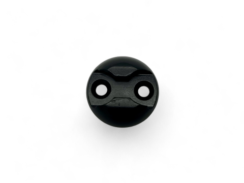 Plaquette simple ancrage Aero aluminium anodise noir