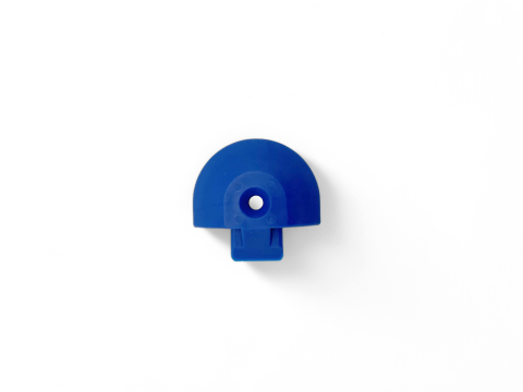 Embout plastique bleu pour rail Aero semi circulaire