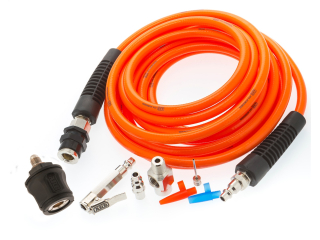 Kit tuyau 7m 10bars + raccords et adaptateurs de gonflage compresseur ARB