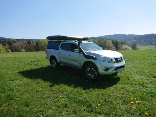 Hardtop Contour noir/ lisse sans fenêtre latérale pour Nissan Navara NP30 EU 2015+ double cabine Alu-Cab
