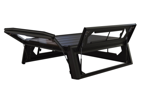 Hardtop Contour noir/ lisse avec fenêtre latérale pour Nissan Navara NP300 EU 2015+ double cabine Alu-Cab