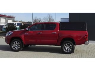 Hardtop Contour noir/ lisse sans fenêtre latérale pour Toyota Hilux Revo 2016+ double cabine Alu-Cab