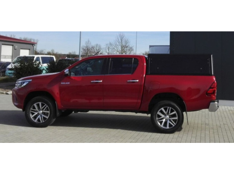 Hardtop Contour noir/ lisse sans fenêtre latérale pour Toyota Hilux Revo 2016+ double cabine Alu-Cab